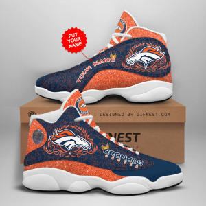 Personalized Shoes Denver Broncos Jordan 13 Customized Name