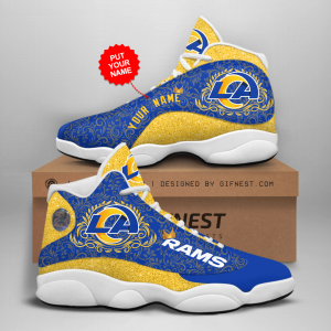Personalized Shoes Los Angeles Rams Jordan 13 Customized Name