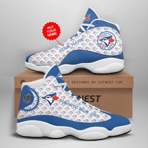 Personalized Shoes Toronto Blue Jays Jordan 13 Custom Name