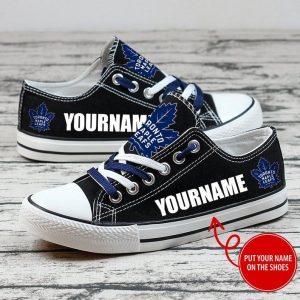 Personalized Toronto Maple Leafs NHL Hockey Gift For Fans Low Top Custom Canvas Shoes