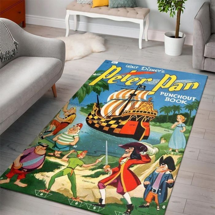 Peter Pan Disney Living Room Cartoon Floor Carpet Rectangle Rug