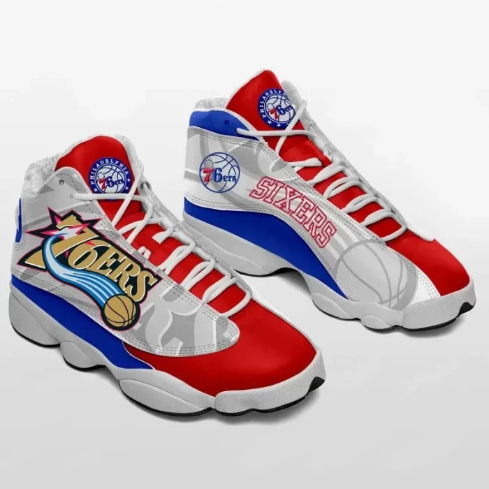 Philadelphia 76Ers Air Jordan 13 Custom Sneakers Basketball Team Nba Sneakers