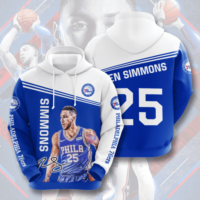 Philadelphia 76ers 3D Hoodie