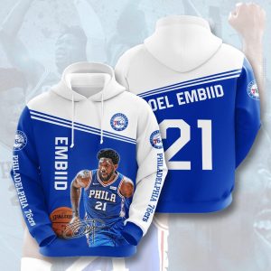 Philadelphia 76ers Joel Embiid 21 3D Hoodie