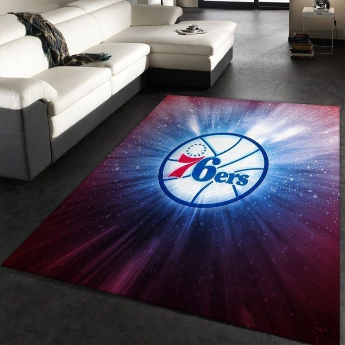 Philadelphia 76ers NBA 2 Area Rug Living Room And Bed Room Rug