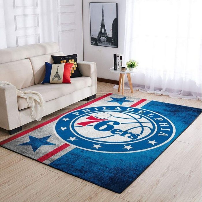 Philadelphia 76ers NBA 3 Area Rug Living Room And Bed Room Rug