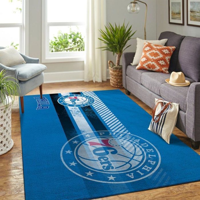 Philadelphia 76ers NBA 4 Area Rug Living Room And Bed Room Rug