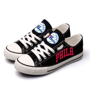 Philadelphia 76ers NBA Basketball 2 Gift For Fans Low Top Custom Canvas Shoes