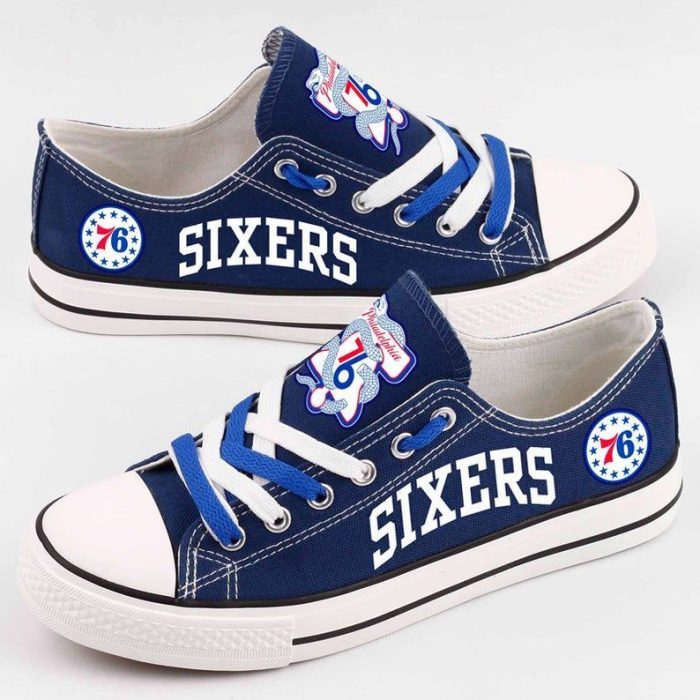 Philadelphia 76ers NBA Basketball Gift For Fans Low Top Custom Canvas Shoes