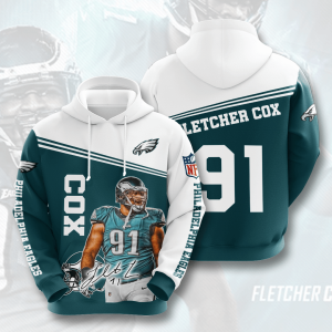 Philadelphia Eagles Fletcher Cox 91 3D Hoodie