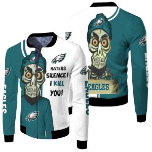 Philadelphia Eagles Haters I Kill You 3D Fleece Bomber Jacket