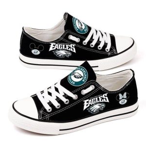 Philadelphia Eagles NFL Football Mickey Mouse Gift For Fans Low Top Custom Canvas Shoes