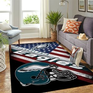 Philadelphia Eagles NFL Team Logo American Style Area Rug Living Room And Bed Room Rug
