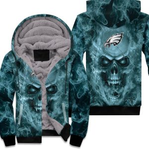 Philadelphia Eagles Nfl Fans Skull Unisex Fleece Hoodie