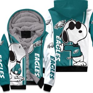 Philadelphia Eagles Snoopy Lover 3D Printed Unisex Fleece Hoodie