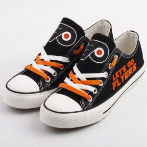 Philadelphia Flyers NHL Hockey Let's Go Flyers Gift For Fans Low Top Custom Canvas Shoes
