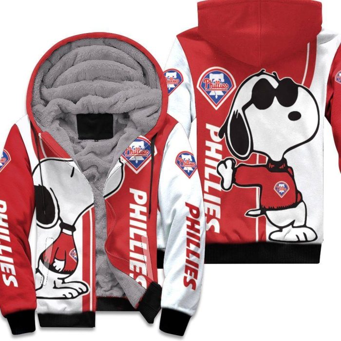 Philadelphia Phillies Snoopy Lover 3D Printed Unisex Fleece Hoodie