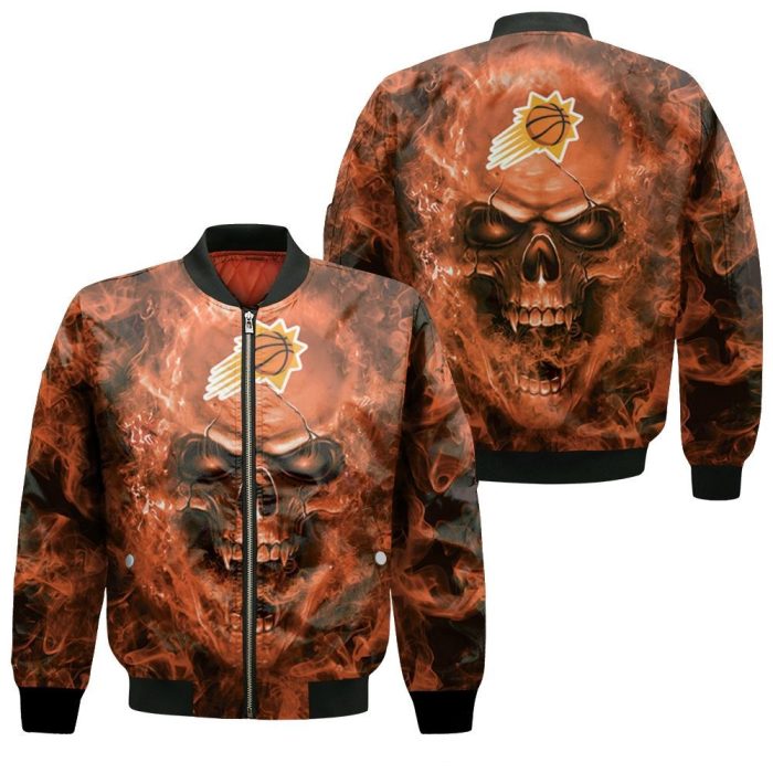 Phoenix Suns NBA Fans Skull Bomber Jacket