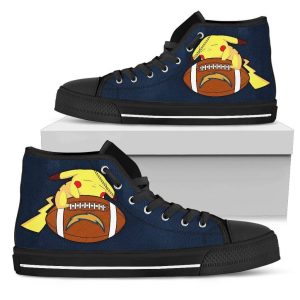 Pikachu Los Angeles Chargers NFL Custom Canvas High Top Shoes