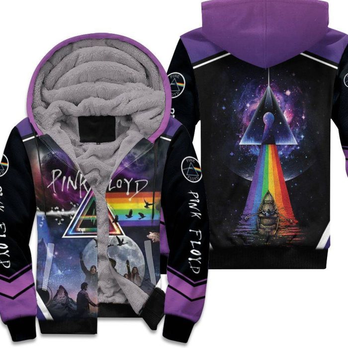 Pink Floyd Albums Mashup Dark Side Of The Moon Unisex Fleece Hoodie