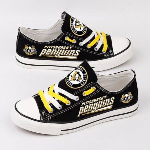 Pittsburgh Penguins NHL Hockey Gift For Fans Low Top Custom Canvas Shoes