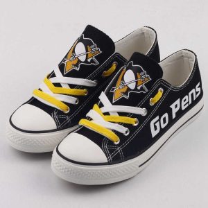 Pittsburgh Penguins NHL Hockey Go Pens Gift For Fans Low Top Custom Canvas Shoes