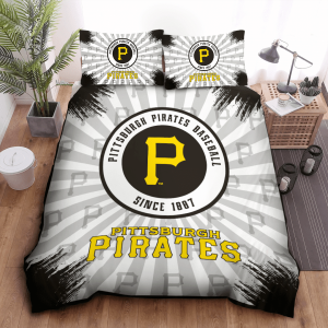 Pittsburgh Pirates Duvet Cover Pillowcase Bedding Set