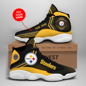 Pittsburgh Steelers 03 Men'S Jordan 13 Custom Name Personalized Shoes