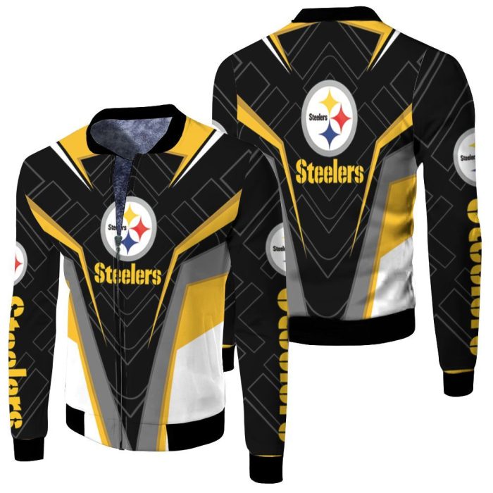 Pittsburgh Steelers NFL Lover 3D Fleece Bomber Jacket