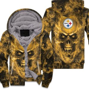 Pittsburgh Steelers Nfl Fan Skull 3D Unisex Fleece Hoodie
