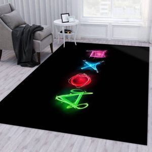 Playstation Symbols Graphics 1 Area Rug Living Room And Bed Room Rug