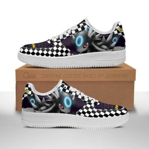 Poke Umbreon Air Force Sneakers Checkerboard Custom Pokemon Shoes