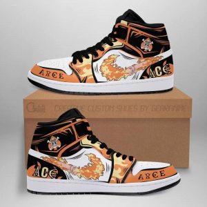Portgas D. Ace Shoes Boots Fire Fist Skill One Piece Anime Sneakers