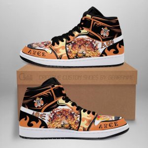 Portgas D. Ace Sneakers One Piece Anime Shoes Fan Gift MN06