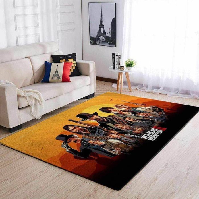 Red Dead Redemption 4 Area Rug Living Room Rug Home Decor Floor Decor