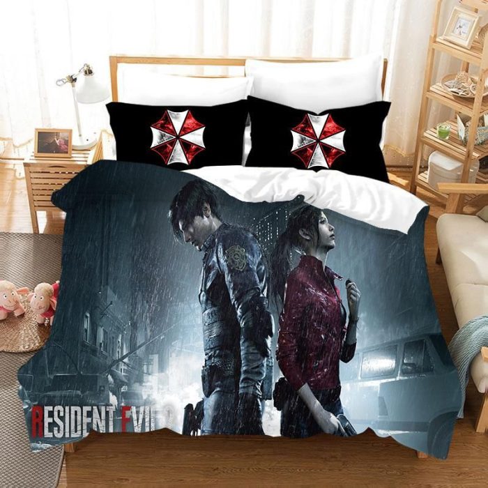 Resident Evil #11 Duvet Cover Pillowcase Bedding Set Home Bedroom Decor