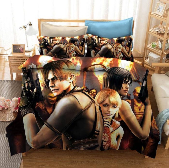 Resident Evil #23 Duvet Cover Pillowcase Bedding Set Home Bedroom Decor