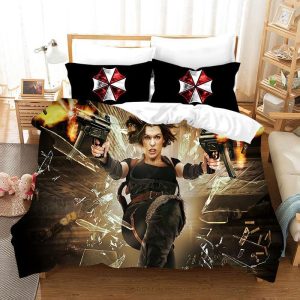 Resident Evil #5 Duvet Cover Pillowcase Bedding Set Home Bedroom Decor
