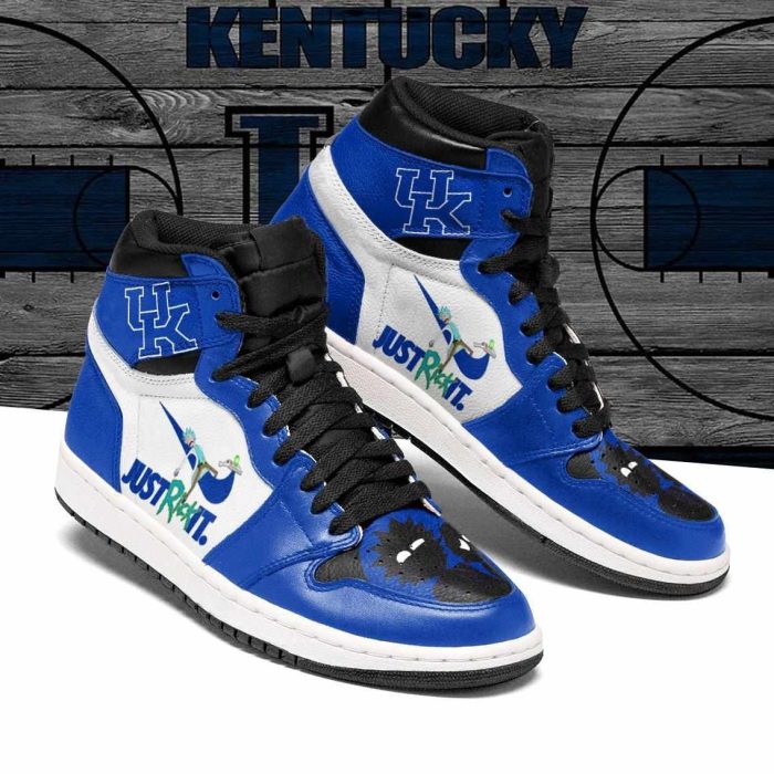 Rick And Morty Kentucky Wildcats 02 Air Jordan 1 Sport Custom Sneakers