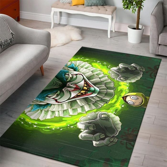 Rick And Morty Living Room Cartoon Floor Carpet Rectangle Rug