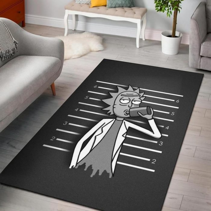 Rick And Morty Living Room Cartoon Floor Carpet Rectangle Rug