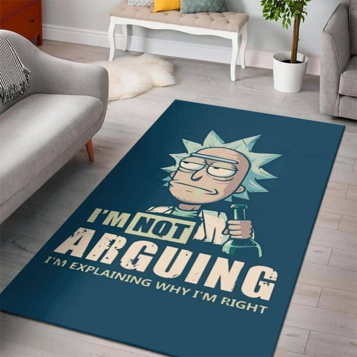 Rick And Morty Living Room Cartoon Floor Carpet Rectangle Rug