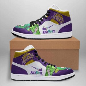 Rick And Morty Los Angeles Lakers Air Jordan 1 Sport Custom Sneakers