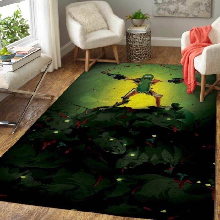 Rick And Morty Pickle Rick Area Rug Living Room Rug Home Decor Floor Decor