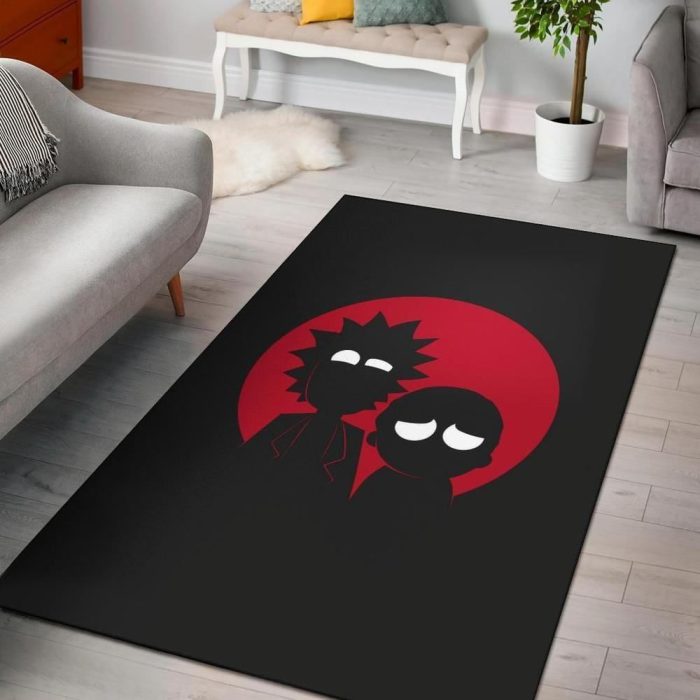 Rick And Morty Red & Black Space Living Room Cartoon Floor Carpet Rectangle Rug