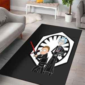 Rick And Morty Star Wars Living Room Cartoon Floor Carpet Rectangle Rug