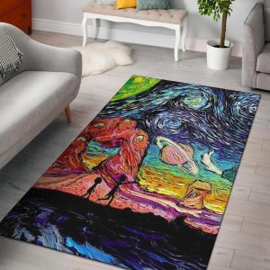 Rick And Morty Starry Night Space Living Room Cartoon Floor Carpet Rectangle Rug