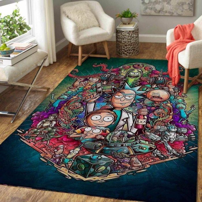 Rick Morty 2 Area Rug Living Room Rug Home Decor Floor Decor