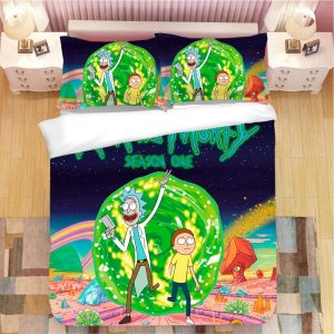 Rick and Morty #10 Duvet Cover Pillowcase Bedding Set Home Bedroom Decor