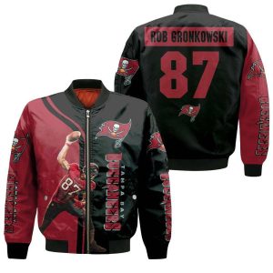 Rob Gronkowski 87 Tampa Bay Buccaneers Super Bowl 2021 Nfc South Division Champions Bomber Jacket